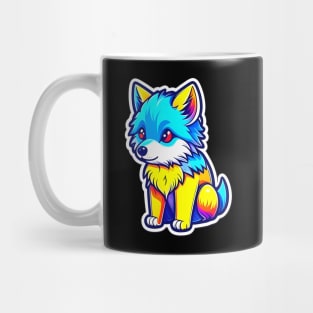 Adorable of Colorful Wolves 001 Mug